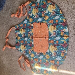 Halloween apron with pocket adjustable neck handmade